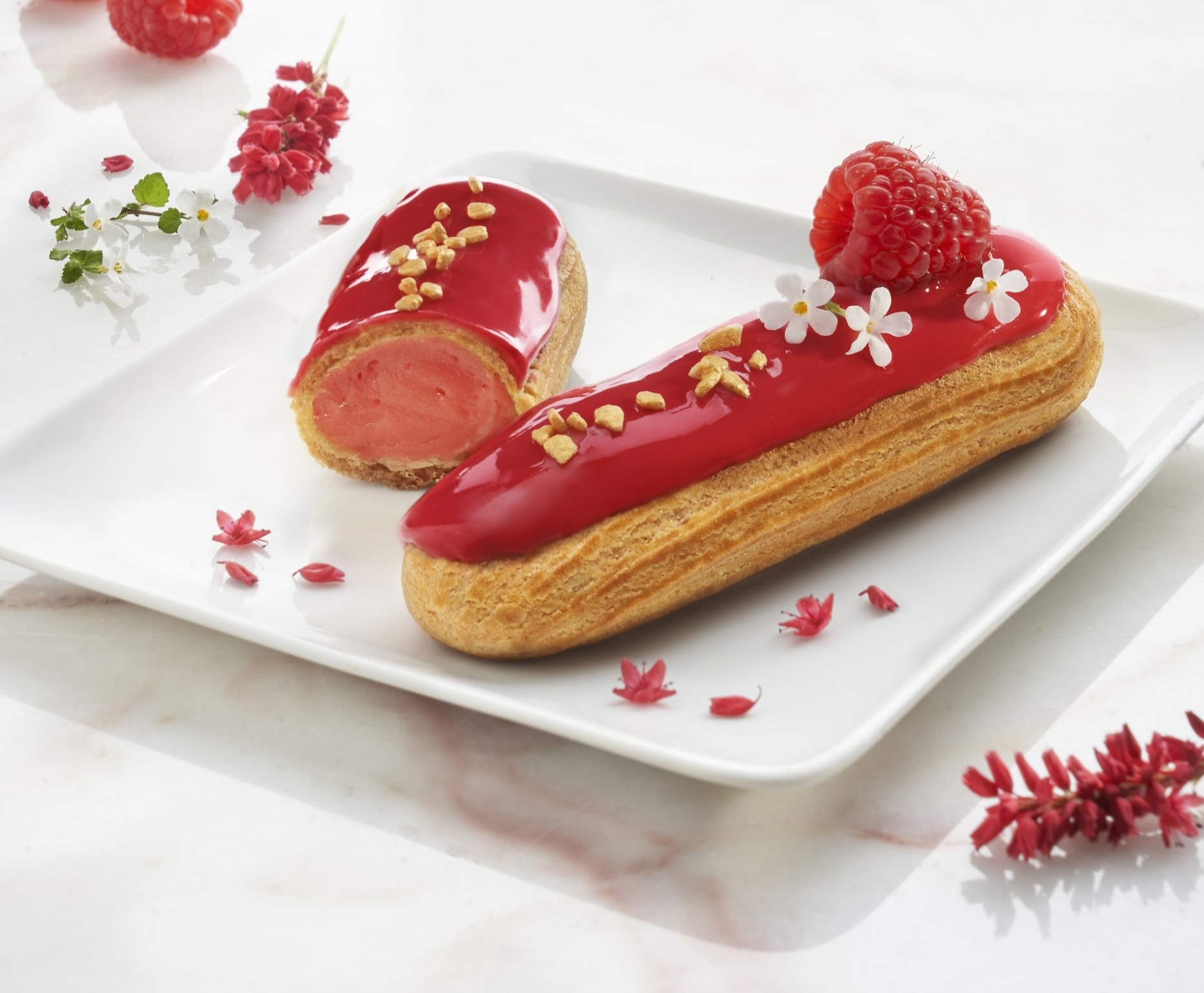 Raspberry Filled Eclair picture